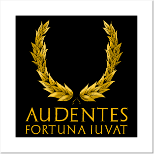 Audentes Fortuna Iuvat - Classical Latin Motivational Quote Posters and Art